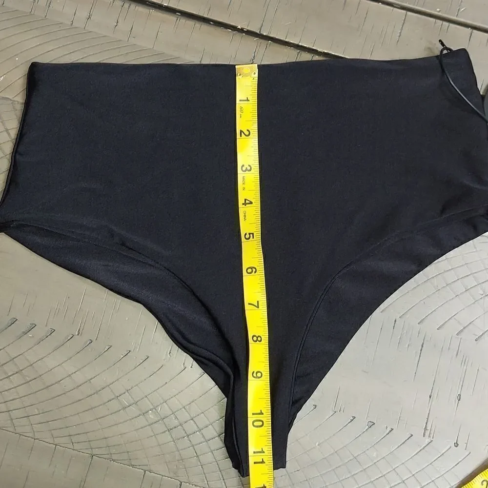 Mochi Swim Black High Rise Bikini Bottom Sz M NWT - Picture 6 of 7